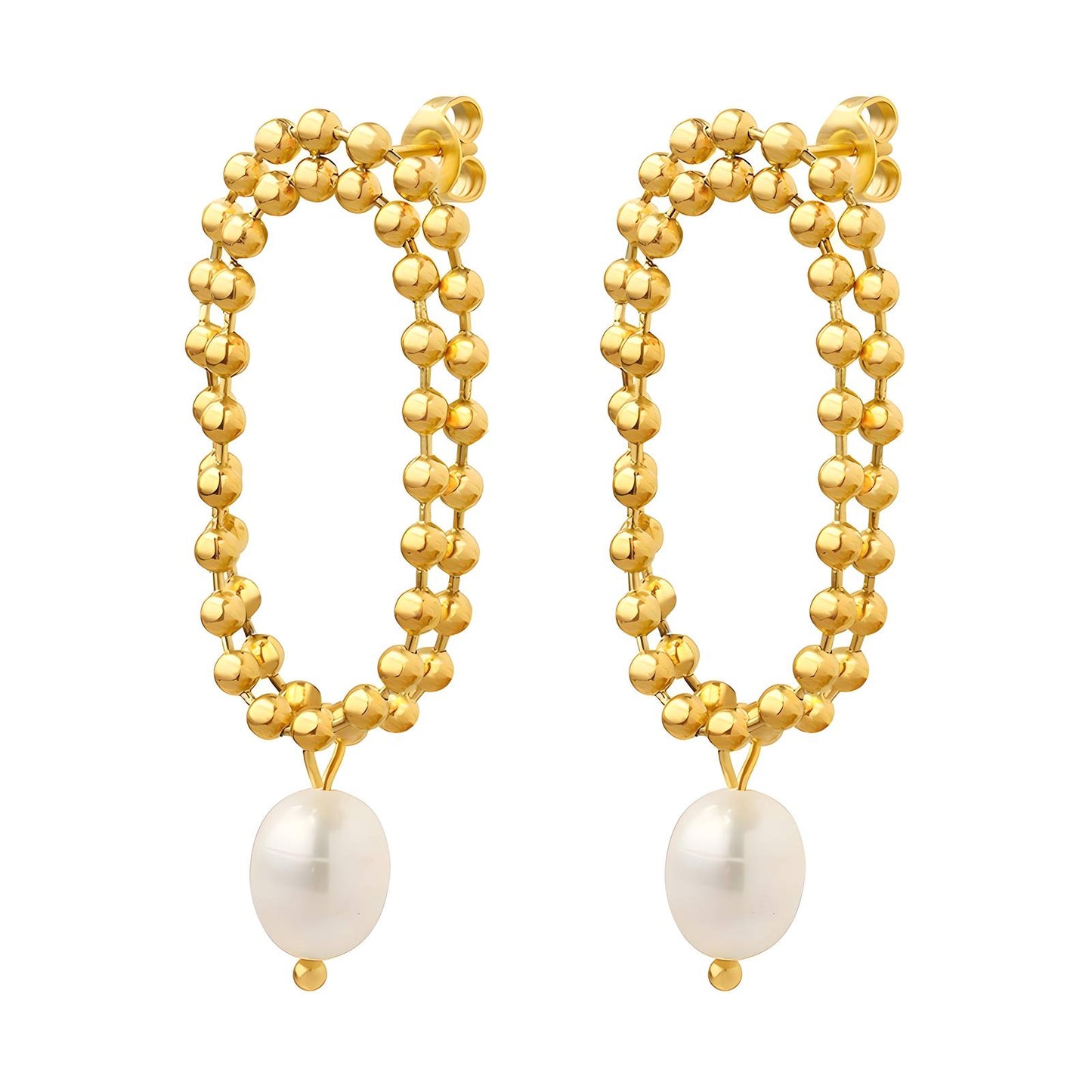 Water Resistant 18K gold plated Stainless steel earrings