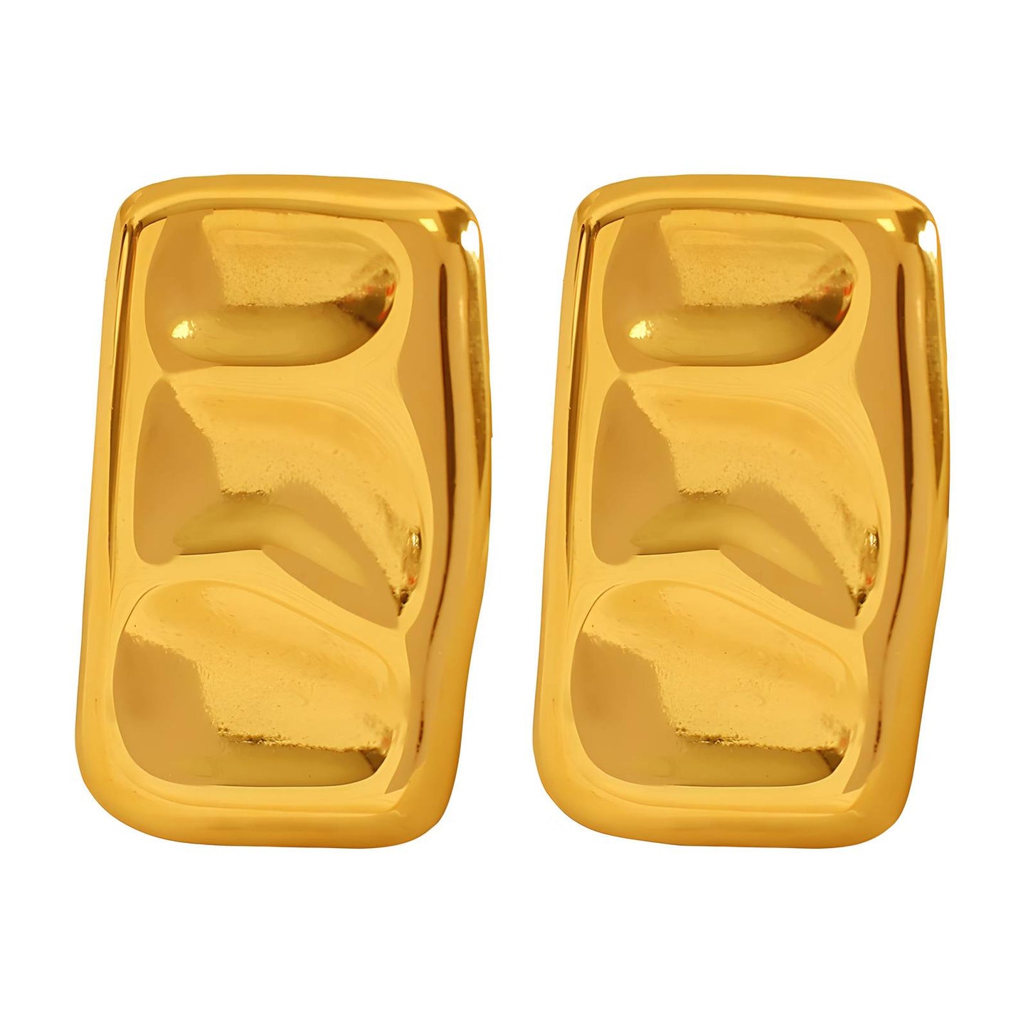 Water Resistant 18K gold plated Stainless steel earrings in Gold