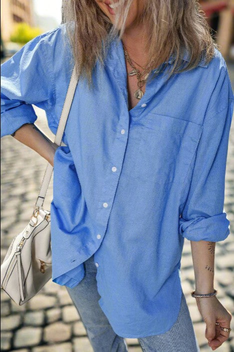 Always Lovely Linen Blend Tunic Blouse