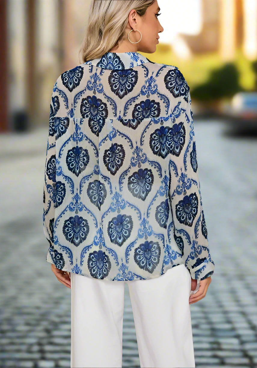 Katie Tribal Pattern Blouse