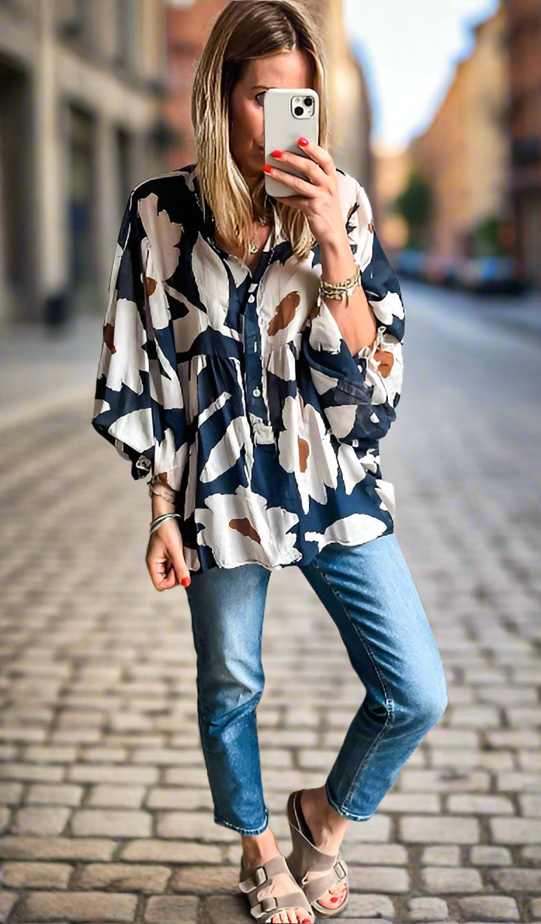 Fallon Floral Oversized Blouse