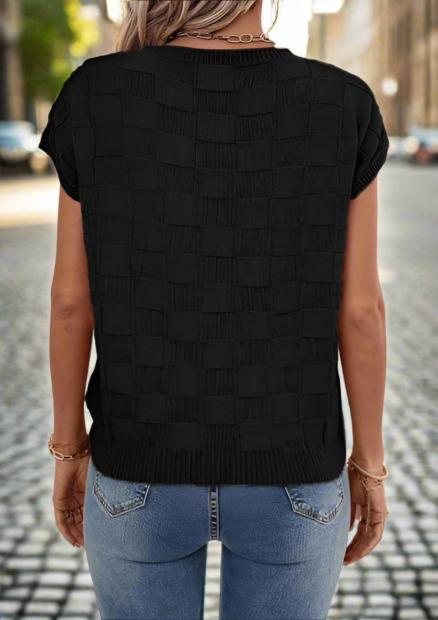 Cameron Knit Top in Black