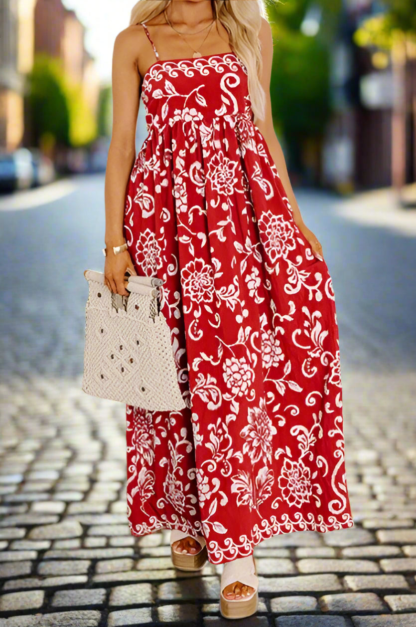 Kira Maxi Dress in Red