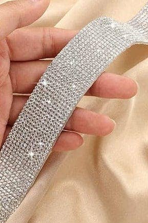 Sparkling Rhinestone Strap in Gold Multi