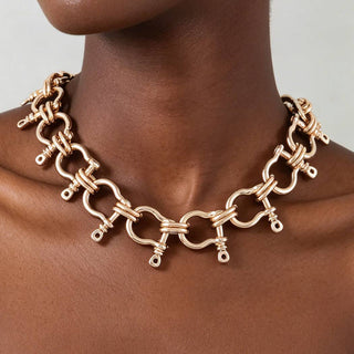 Polished Horseshoe Chain Necklace