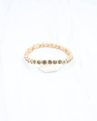 Castile Crystal Stretch Bracelet Black Diamond