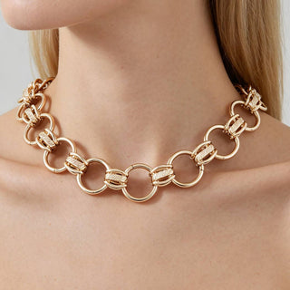 Open Disc Chain Necklace