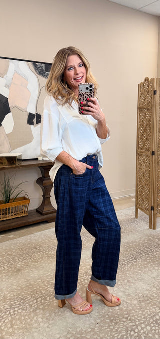 Pippa Plaid Barrel