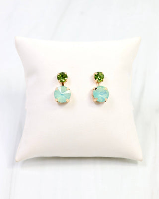 Radcliffe Rhinestone Earring Mint Opal