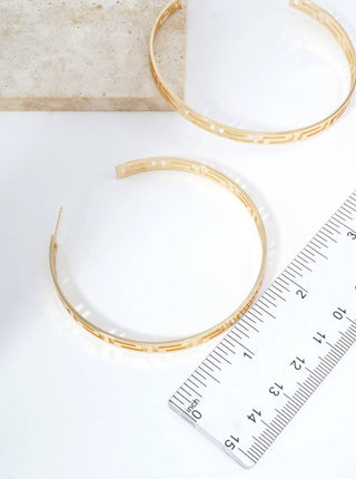 Zoe Large Hoop Earrings in Gold