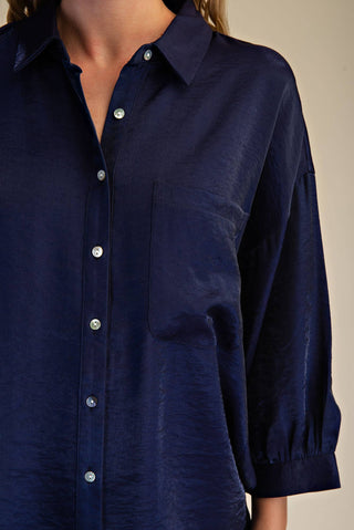 Collar Neck Oversized Shirt