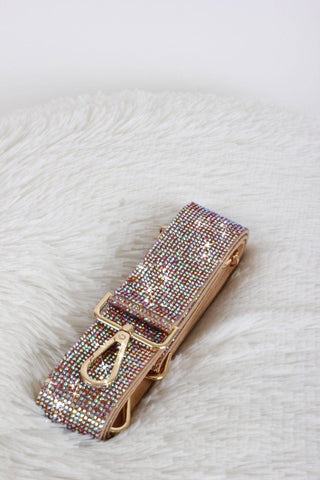 Sparkling Rhinestone Strap in Gold Multi