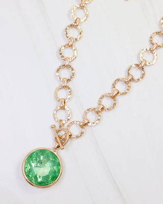Palace Crystal Pendant Necklace Green