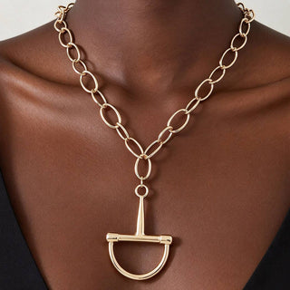 Gold Snaffle Bit Pendant