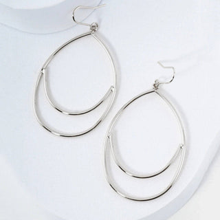 Polished Teardrop Drop 14K-Gold-Dipped Brass Lightweight Dangle Earrings
