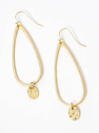 Sophia Teardrop Dangle Drop Earrings in Gold