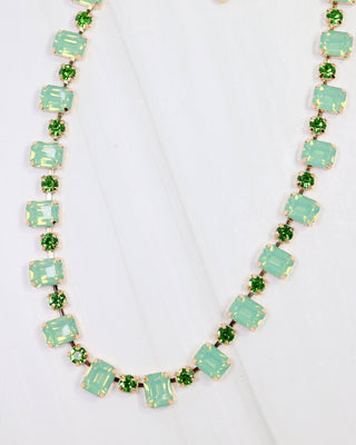 Bartlett Rhinestone Necklace Mint Opal