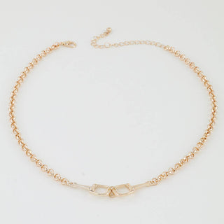 Twin Horseshoe Toggle Chain Necklace