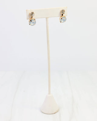 Radcliffe Rhinestone Earring White Opal