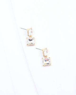 Dupree Crystal Drop Earring Clear