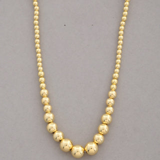 Vivian Graduated Beaded Necklace in Gold