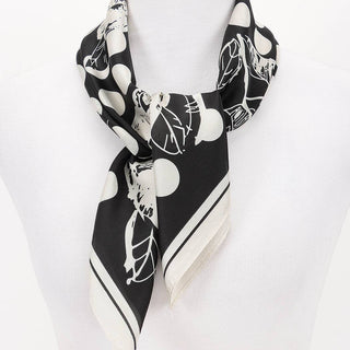 Polka Dot Scarf in Black/White