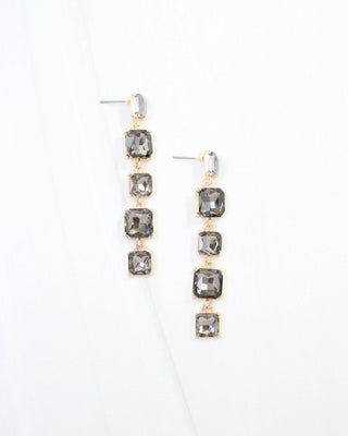 Corsica Crystal Drop Earring Black Diamond