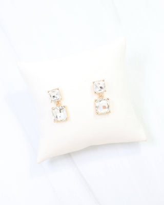Dupree Crystal Drop Earring Clear