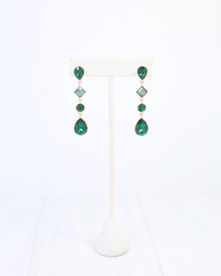 Davenshire Crystal Drop Earring Emerald