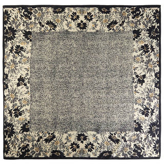 Vintage Floral Silk-Feel Square Scarf
