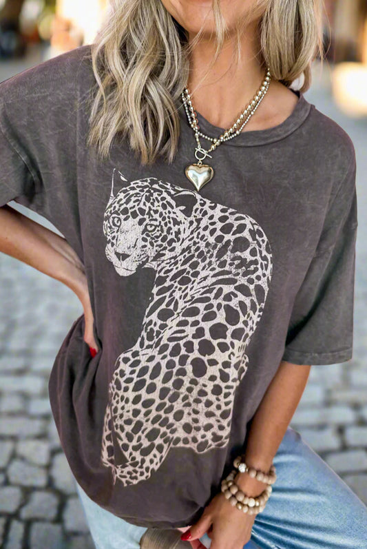 Vintage Cheetah Mineral Washed Tee