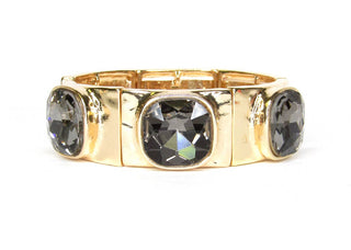 Black Diamond Square Stretch Bracelet