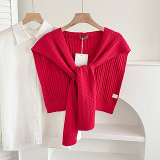 Socialite Knit Shawl Crimson