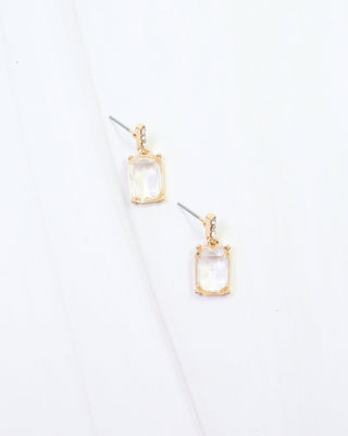 Dalton Crystal Drop Earring Clear