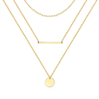 Water Resistant 18K gold plated Stainless steel Taylor layered Necklace