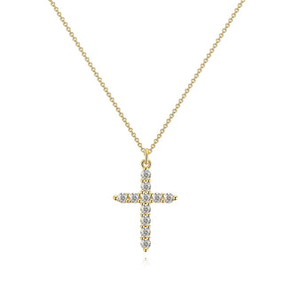 Water Resistant Cross Necklace in Gold