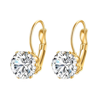Water Resistant 18K gold plated Stainless steel Leverback Earrings