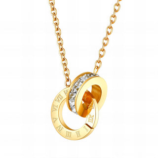 Water Resistant 18K gold plated Stainless steel Carter Pendant Necklace in Gold