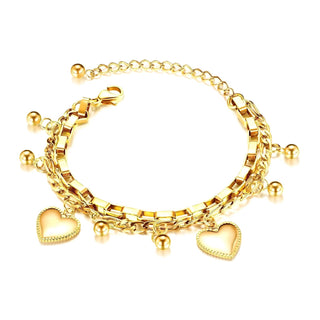 Water Resistant Double Dare Heart bracelet