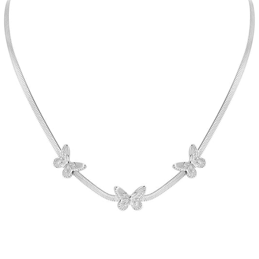 Stainless steel  Butterflies necklace, Intensity