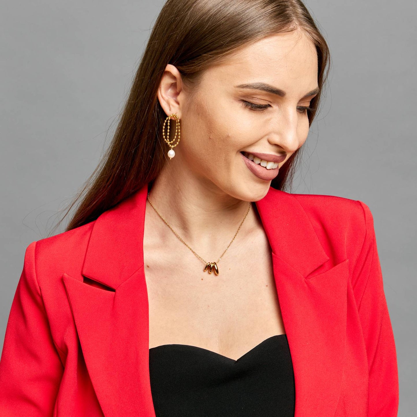 Water Resistant 18K gold plated Stainless steel earrings