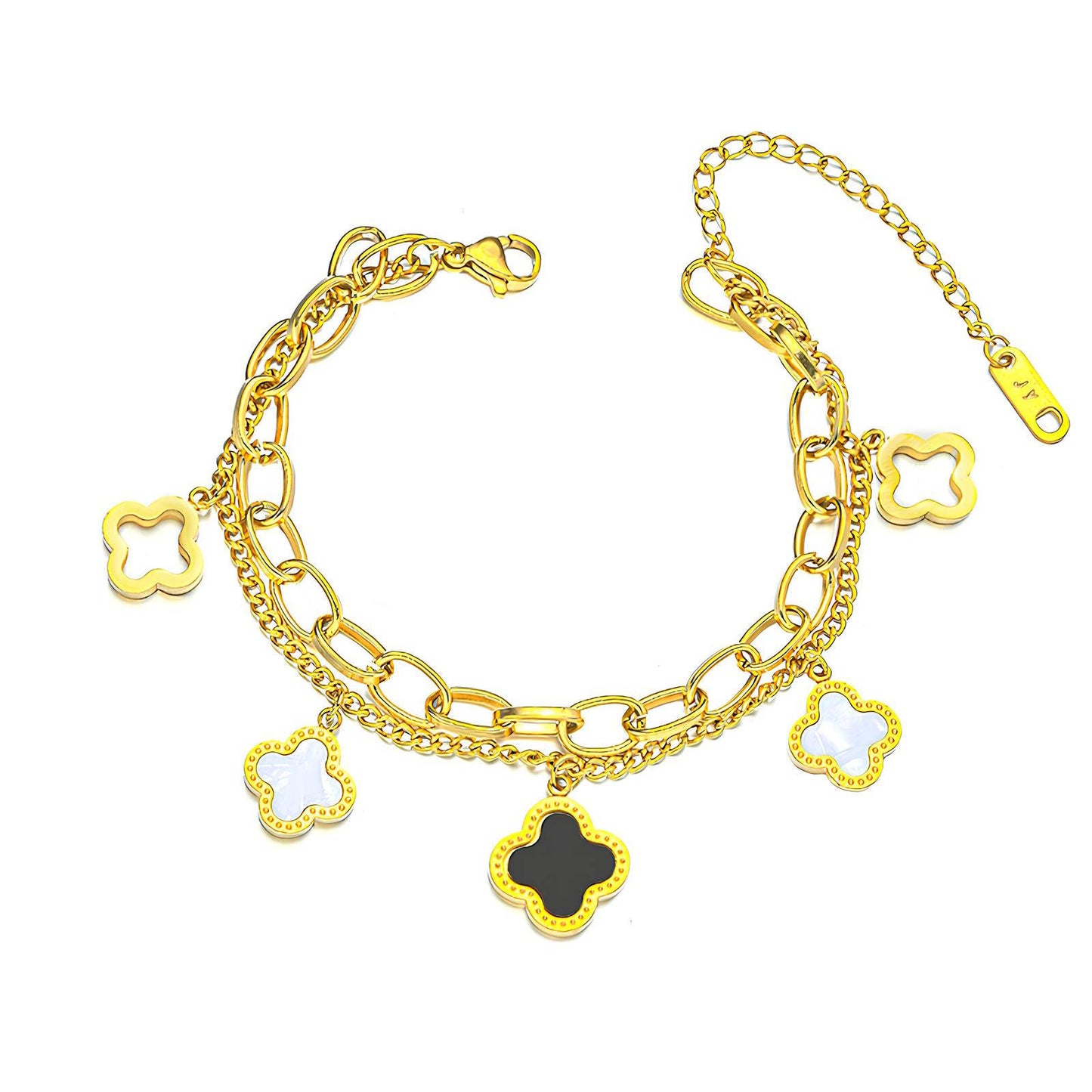 Water Resistant 18K gold plated Stainless steel Claire Bracelet in gold