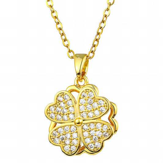 Water Resistant 18K gold plated Stainless steel Sophia Pendant Necklace in Gold