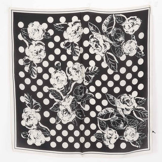 Polka Dot Scarf in Black/White