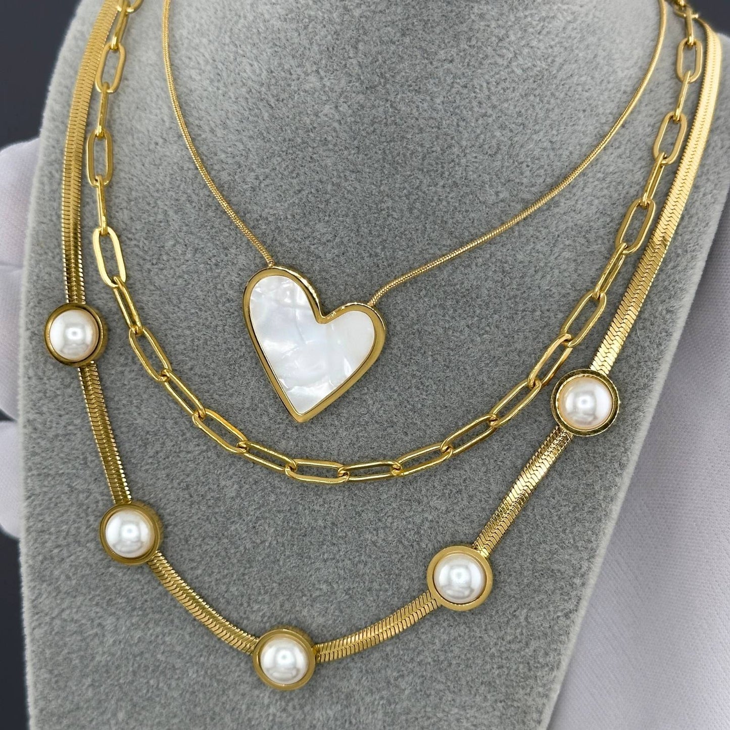 18K gold plated Stainless steel necklace Layering Necklace in Gold