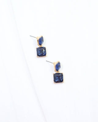 Dupree Crystal Drop Earring Sapphire