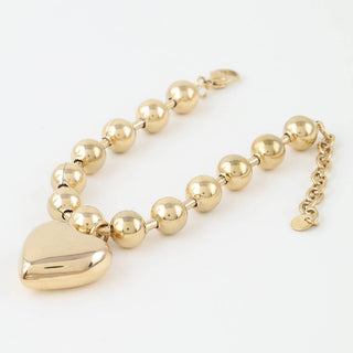 Beaded Heart Charm Bracelet