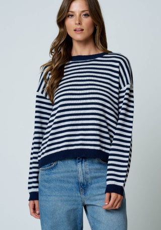 Charlotte Stripe Knit in Navy