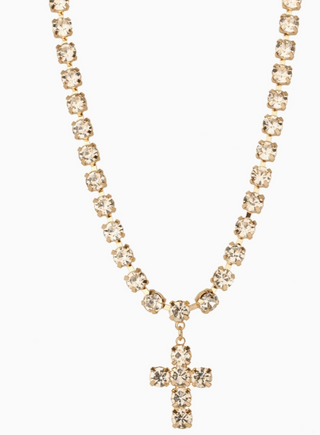 Santa Rosa Cross Necklace Clear