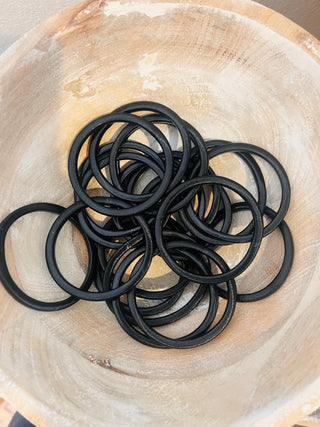 Amalfi Coast Stretch Bracelets in Jet Black (Set of 3)